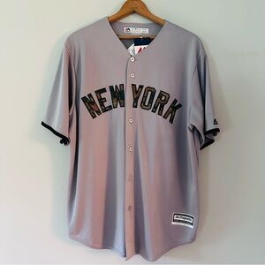 Yankees 2016 Memorial Day Limited Edition Military Camo Majestic Jersey  Sz XL